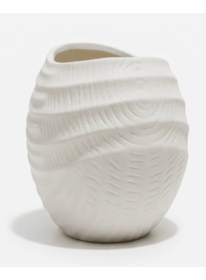 AKDC Premium Modern Ceramic Decorative Vase – Elegant White Unique Sculptural Design, 17 × 12 cm - Image 2